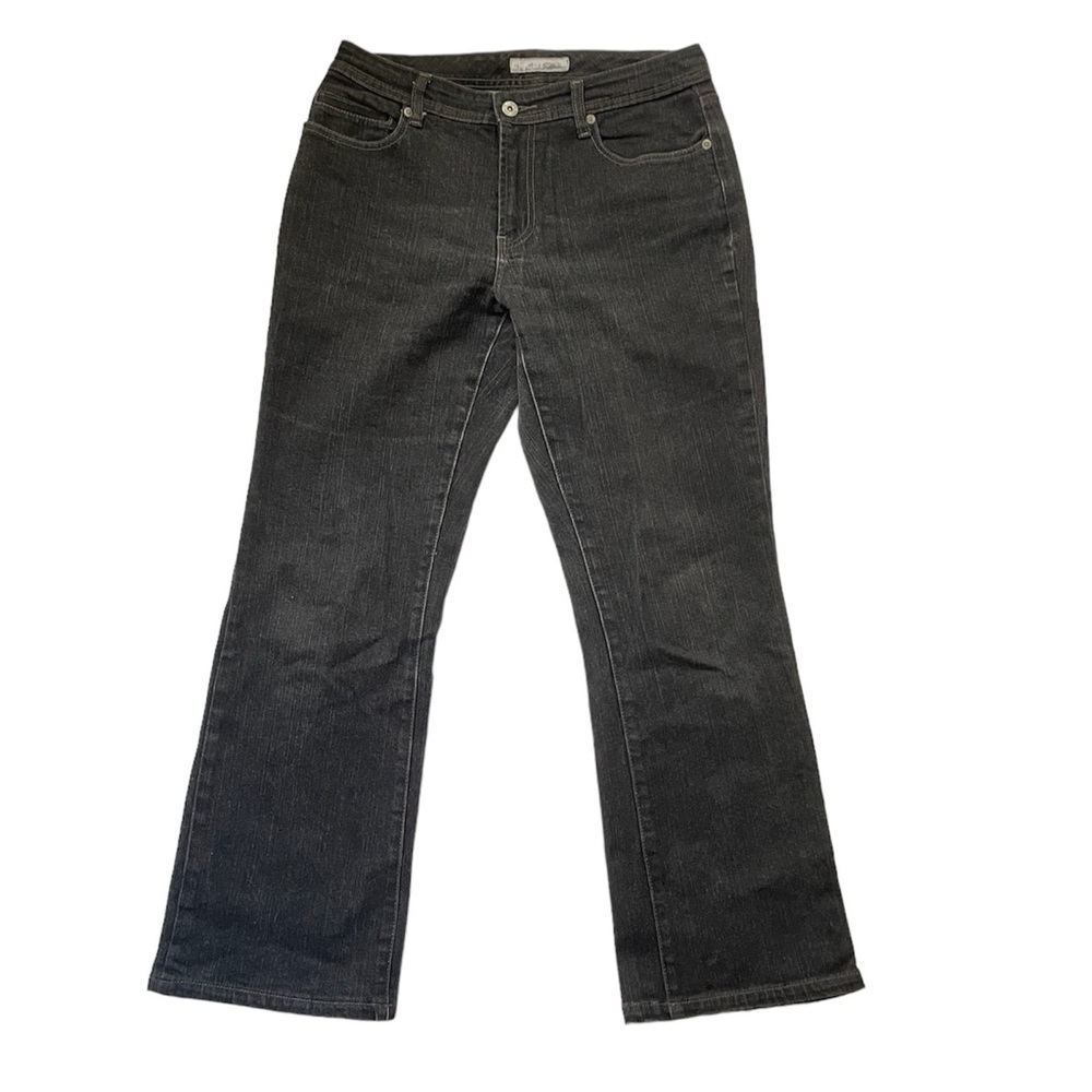 Chico’s Platinum black denim jeans size 1 short
